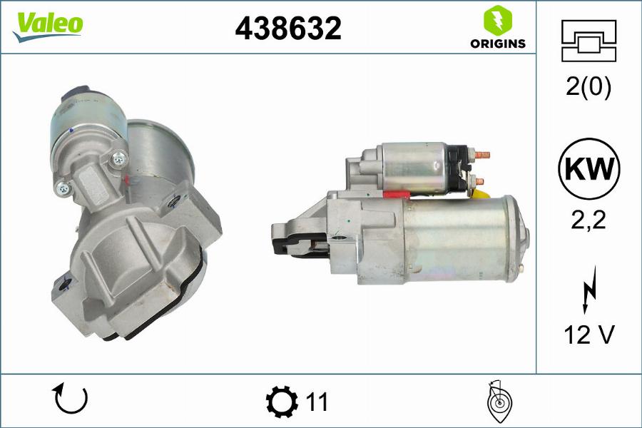 Valeo 438632 - Motorino d'avviamento www.autoricambit.com