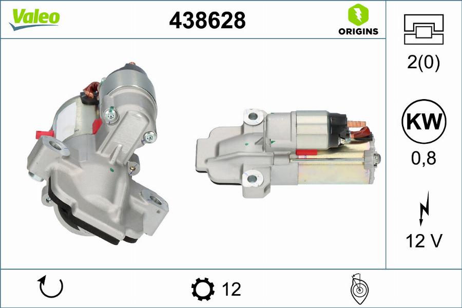 Valeo 438628 - Motorino d'avviamento www.autoricambit.com