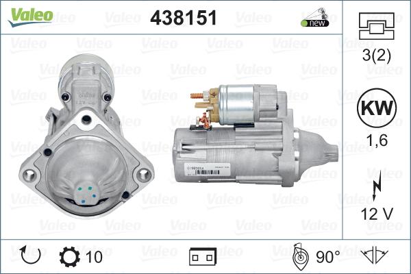 Valeo 438151 - Motorino d'avviamento www.autoricambit.com