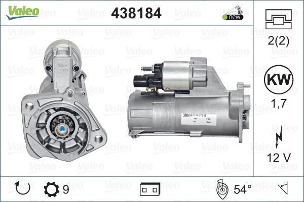 Valeo 438184 - Motorino d'avviamento www.autoricambit.com