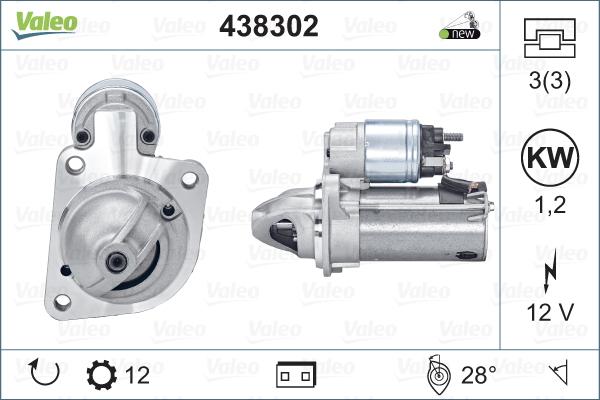 Valeo 438302 - Motorino d'avviamento www.autoricambit.com