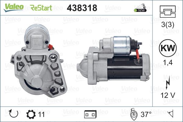 Valeo 438318 - Motorino d'avviamento www.autoricambit.com