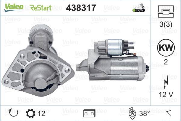 Valeo 438317 - Motorino d'avviamento www.autoricambit.com