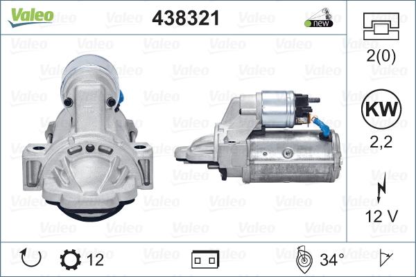 Valeo 438321 - Motorino d'avviamento www.autoricambit.com