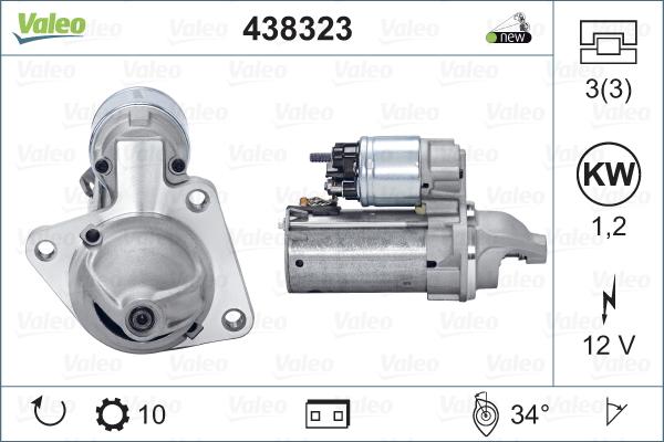 Valeo 438323 - Motorino d'avviamento www.autoricambit.com