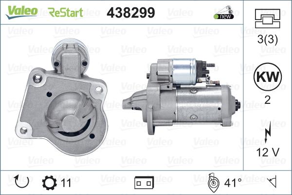 Valeo 438299 - Motorino d'avviamento www.autoricambit.com