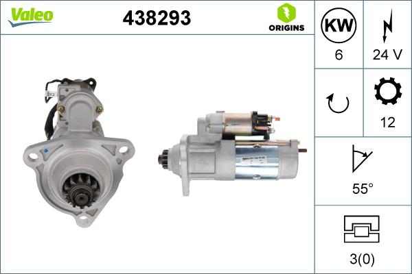 Valeo 438293 - Motorino d'avviamento www.autoricambit.com