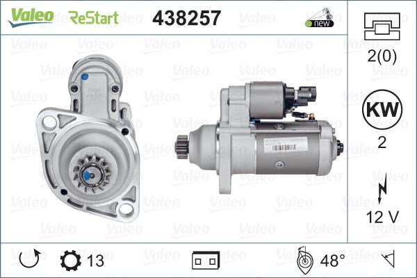 Valeo 438257 - Motorino d'avviamento www.autoricambit.com