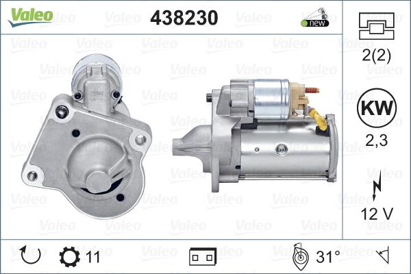 Valeo 438 230 - Motorino d'avviamento www.autoricambit.com