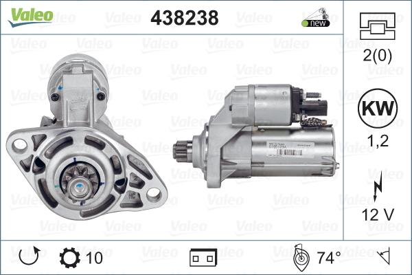 Valeo 438238 - Motorino d'avviamento www.autoricambit.com