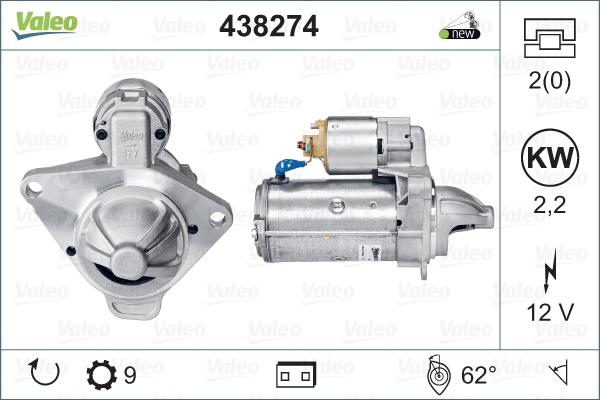 Valeo 438274 - Motorino d'avviamento www.autoricambit.com