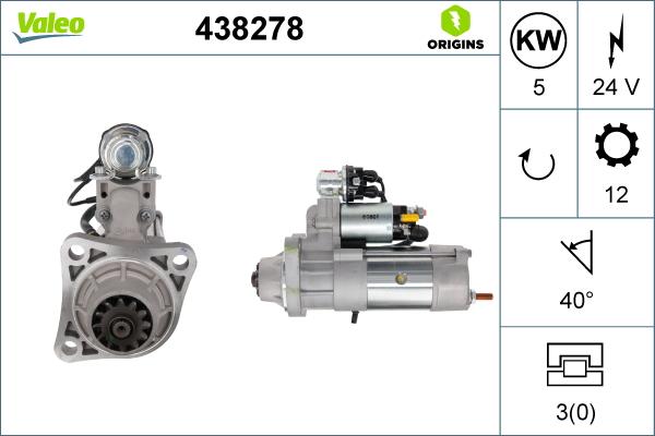 Valeo 438278 - Motorino d'avviamento www.autoricambit.com