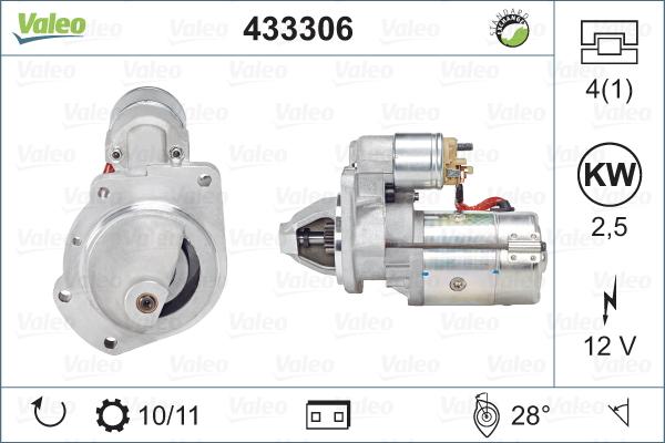 Valeo 433306 - Motorino d'avviamento www.autoricambit.com