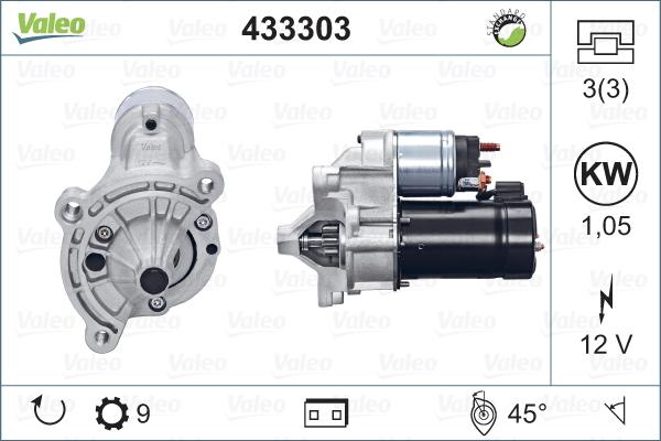 Valeo 433303 - Motorino d'avviamento www.autoricambit.com