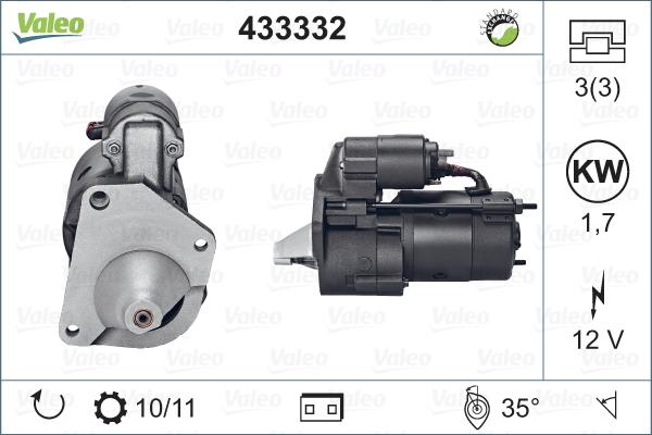 Valeo 433332 - Motorino d'avviamento www.autoricambit.com