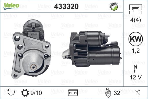 Valeo 433320 - Motorino d'avviamento www.autoricambit.com