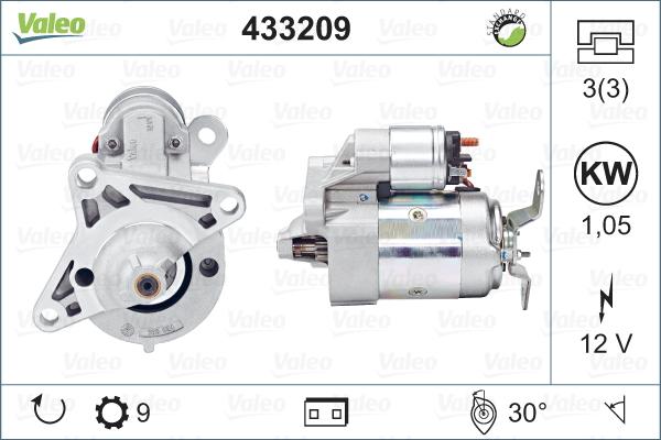 Valeo 433209 - Motorino d'avviamento www.autoricambit.com