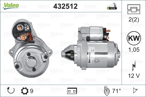 Valeo 432512 - Motorino d'avviamento www.autoricambit.com