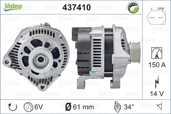 Valeo 437410 - Alternatore www.autoricambit.com