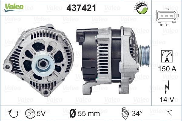 Valeo 437421 - Alternatore www.autoricambit.com