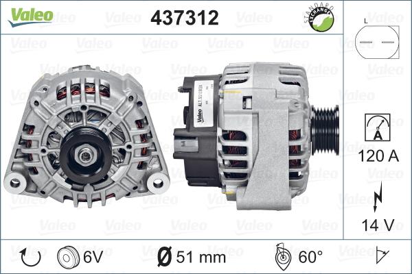 Valeo 437312 - Alternatore www.autoricambit.com