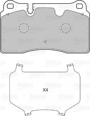 Valeo 598994 - Kit pastiglie freno, Freno a disco www.autoricambit.com