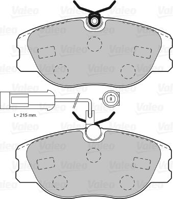 Valeo 598985 - Kit pastiglie freno, Freno a disco www.autoricambit.com