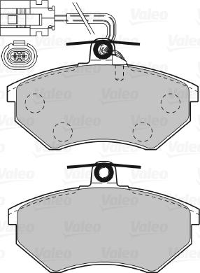 Valeo 598982 - Kit pastiglie freno, Freno a disco www.autoricambit.com