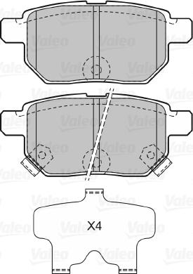 Valeo 598933 - Kit pastiglie freno, Freno a disco www.autoricambit.com