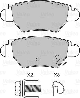 Valeo 598926 - Kit pastiglie freno, Freno a disco www.autoricambit.com