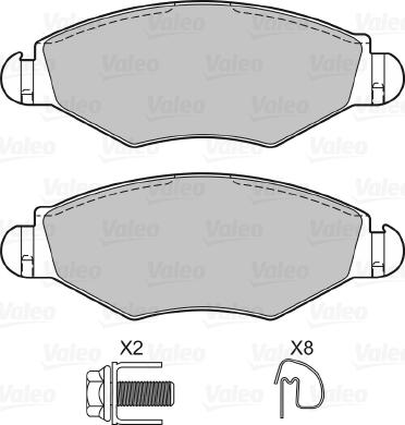 Valeo 598461 - Kit pastiglie freno, Freno a disco www.autoricambit.com