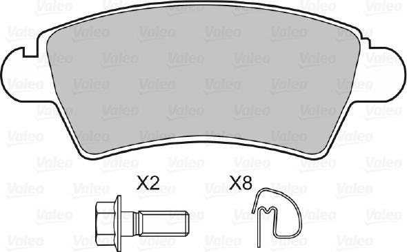 Valeo 598462 - Kit pastiglie freno, Freno a disco www.autoricambit.com