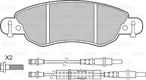 Valeo 598417 - Kit pastiglie freno, Freno a disco www.autoricambit.com