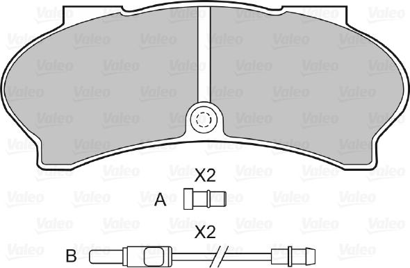 Valeo 598593 - Kit pastiglie freno, Freno a disco www.autoricambit.com