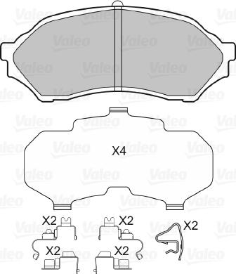 Valeo 598548 - Kit pastiglie freno, Freno a disco www.autoricambit.com