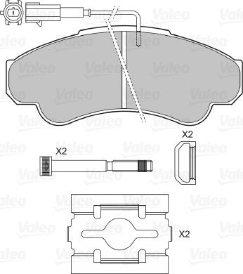 Valeo 598569 - Kit pastiglie freno, Freno a disco www.autoricambit.com