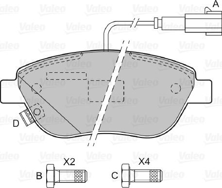 Valeo 598698 - Kit pastiglie freno, Freno a disco www.autoricambit.com