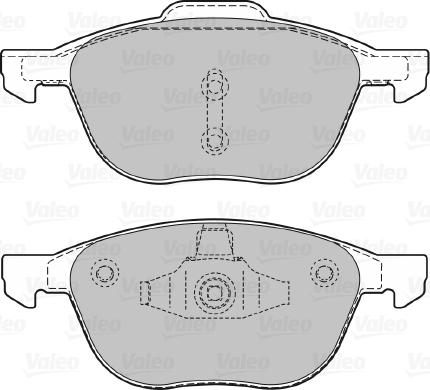 Valeo 598649 - Kit pastiglie freno, Freno a disco www.autoricambit.com