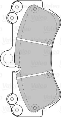 Valeo 598655 - Kit pastiglie freno, Freno a disco www.autoricambit.com