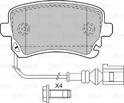 Valeo 598671 - Kit pastiglie freno, Freno a disco www.autoricambit.com