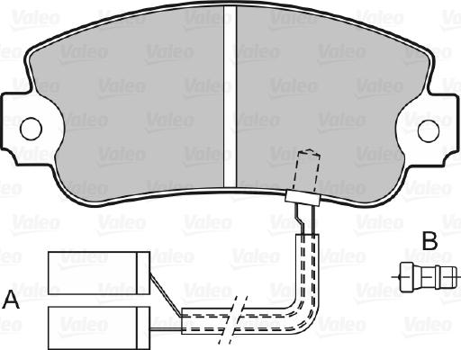 Valeo 598091 - Kit pastiglie freno, Freno a disco www.autoricambit.com