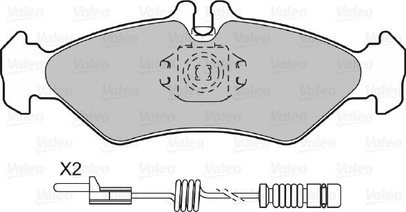 Valeo 598045 - Kit pastiglie freno, Freno a disco www.autoricambit.com