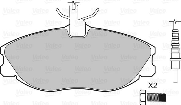 Valeo 598069 - Kit pastiglie freno, Freno a disco www.autoricambit.com