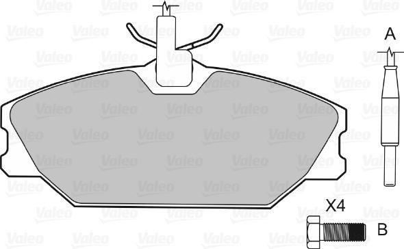 Valeo 598061 - Kit pastiglie freno, Freno a disco www.autoricambit.com