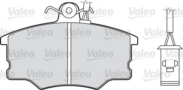 Valeo 598003 - Kit pastiglie freno, Freno a disco www.autoricambit.com