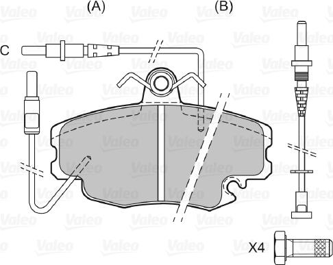 Valeo 598002 - Kit pastiglie freno, Freno a disco www.autoricambit.com