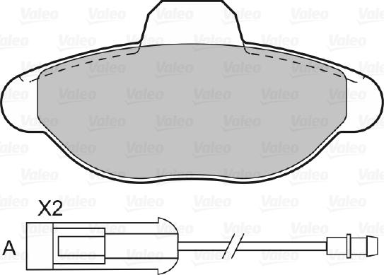 Valeo 598012 - Kit pastiglie freno, Freno a disco www.autoricambit.com