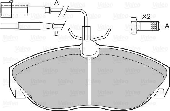 Valeo 598070 - Kit pastiglie freno, Freno a disco www.autoricambit.com