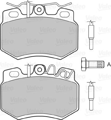 Valeo 598119 - Kit pastiglie freno, Freno a disco www.autoricambit.com