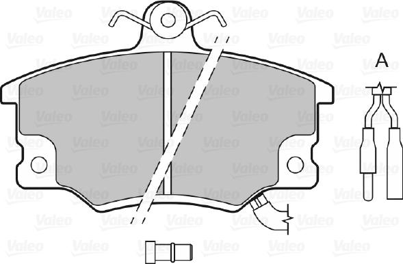 Valeo 598134 - Kit pastiglie freno, Freno a disco www.autoricambit.com